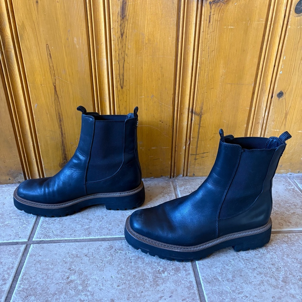 Sam Edelman Laguna Chelsea Boot - Black Lug Sole Sz 9.5 - Picture 6 of 10